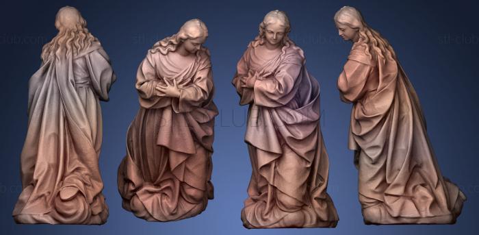 3D model Virgen en adoracin (STL)